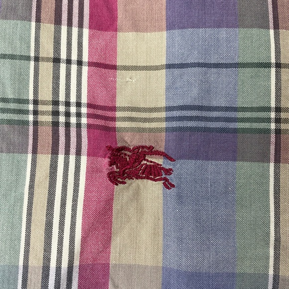 Vintage Burberry Plaid short sleeve button down shirt - Picture 5 of 10
